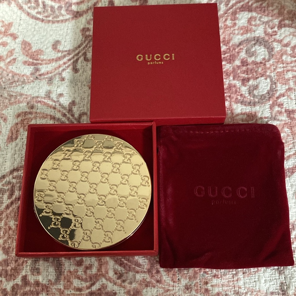 Gucci Gold Compact Mirror-NIB
